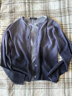 Brunello Magli Purple Ombré Cashmere Cardigan